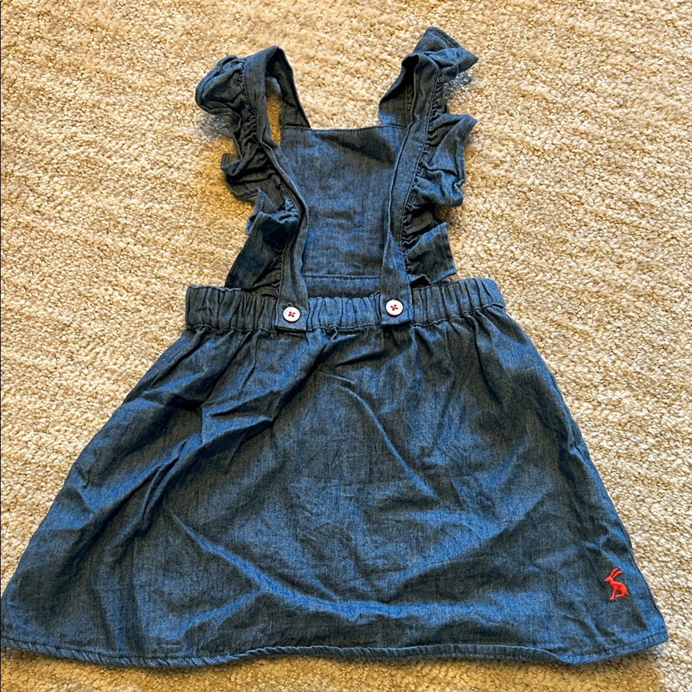 Joules brand toddler denim jumper dress